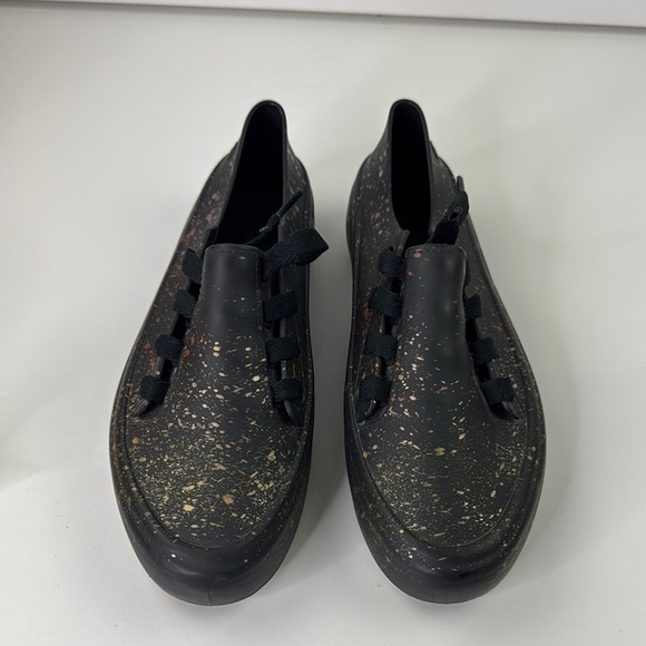 Melissa Women's Ulitsa Black & Gold Splatter Sneakers size 8 - Picture 3 of 13